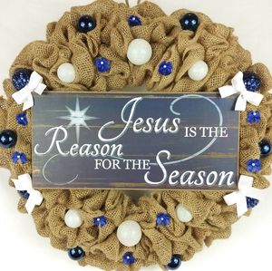 Sold🎀Jesus is the Reason for the Season Wreath